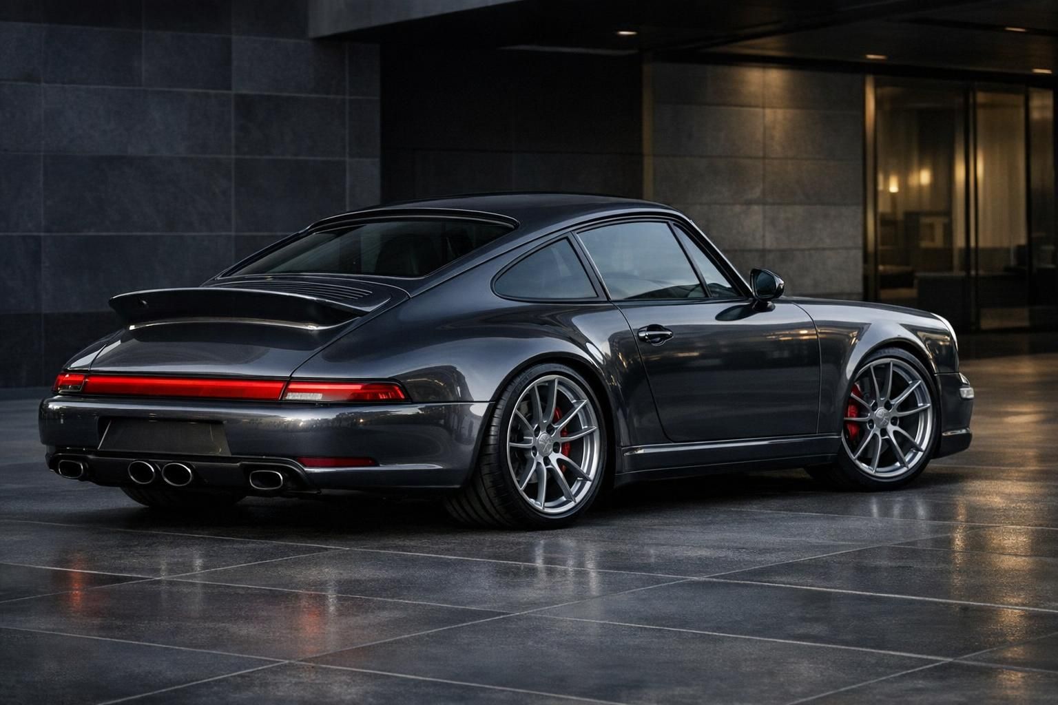 découvrez la métamorphose unique de cette porsche 911 classique transformée en une 964 contemporaine alliant design vintage et technologies modernes.