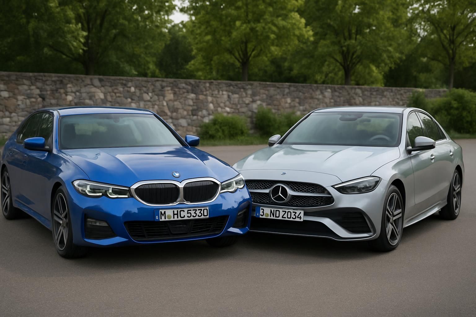 découvrez le duel intense entre la bmw série 3 et la mercedes classe c de 2021, deux légendes automobiles s'affrontent dans un face-à-face plein de performances, de design et de technologie.