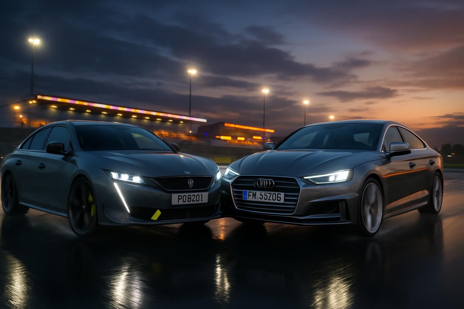 découvrez le duel au sommet entre la peugeot 508 pse et l'audi s5 sportback, un face-à-face électrique et sportif alliant performances et design élégant.