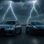 découvrez le face-à-face électrisant entre la bmw i4 m50 et la tesla model 3 performance, deux bolides électriques qui révolutionnent la route avec puissance, design et technologie de pointe.