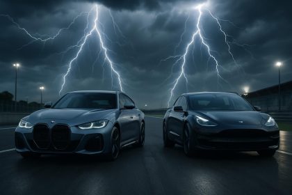 découvrez le face-à-face électrisant entre la bmw i4 m50 et la tesla model 3 performance, deux bolides électriques qui révolutionnent la route avec puissance, design et technologie de pointe.