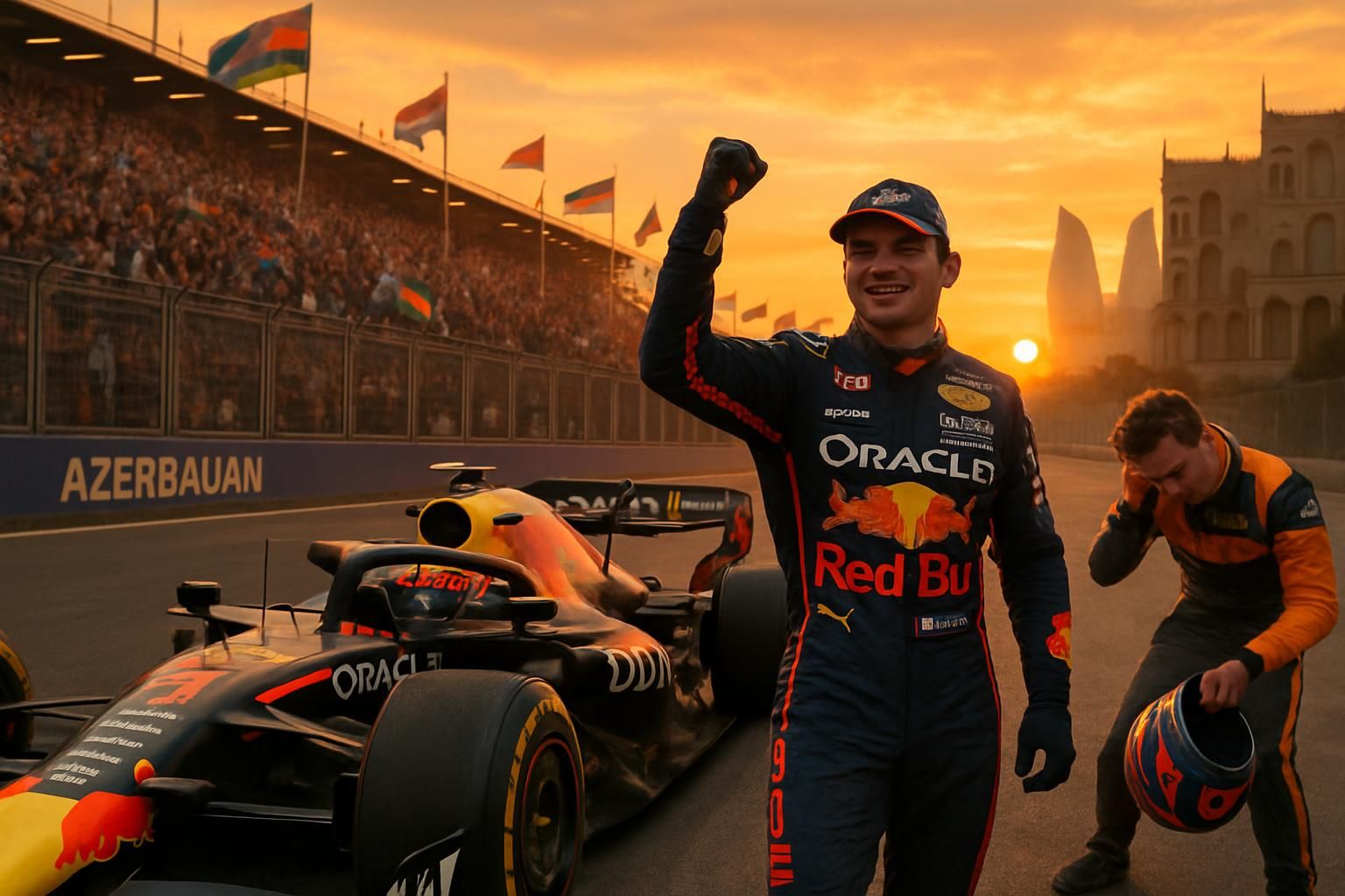 revivez le grand prix d'azerbaïdjan 2025 marqué par la victoire éclatante de max verstappen et la déception d'oscar piastri, qui abandonne et compromet ses chances au championnat.