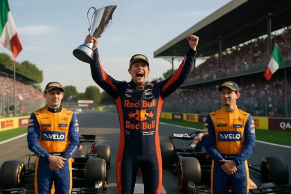 revivez le grand prix d’italie 2025 où max verstappen signe sa 66e victoire spectaculaire, reléguant les mclaren aux places d’honneur sur le podium.