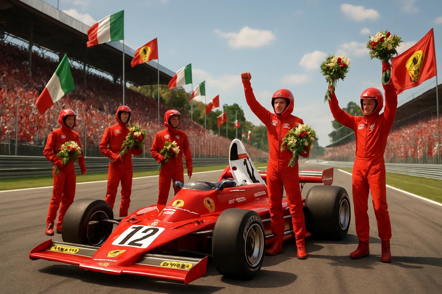 revivez le grand prix d’italie à monza où ferrari célèbre les 50 ans du triomphe légendaire de niki lauda, une page d’histoire inoubliable du sport automobile.