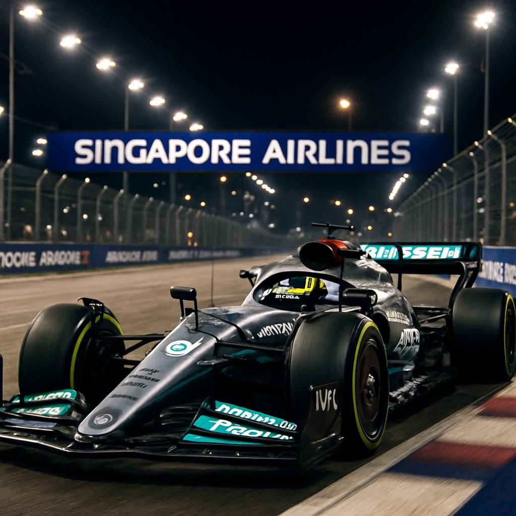 revivez le grand prix de singapour 2025 où george russell a décroché la pole position et battu le record du circuit dans une performance spectaculaire.