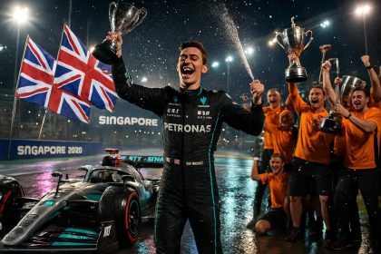 découvrez le grand prix de singapour 2025 avec la victoire éclatante de george russell et mercedes, tandis que mclaren remporte le titre de champion des constructeurs dans une course mémorable.