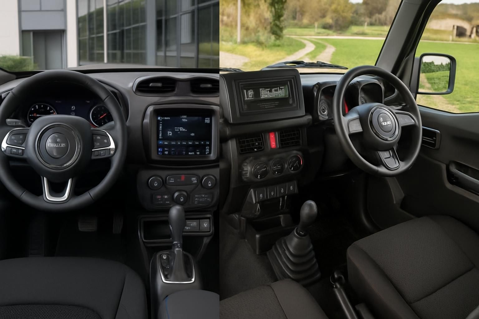 découvrez le duel entre le suzuki jimny vu et le jeep renegade 4xe, deux baroudeurs performants et éligibles sans malus pour partir à l'aventure en toute sérénité.