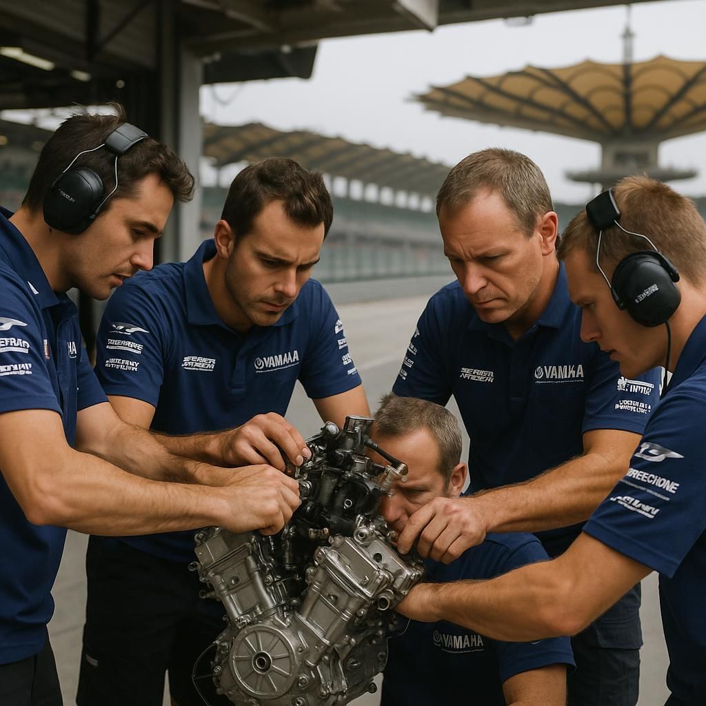 suivez le deuxième jour des tests à sepang où yamaha a été interdit d'enregistrer des tours à cause de la pluie persistante, impactant leurs performances.