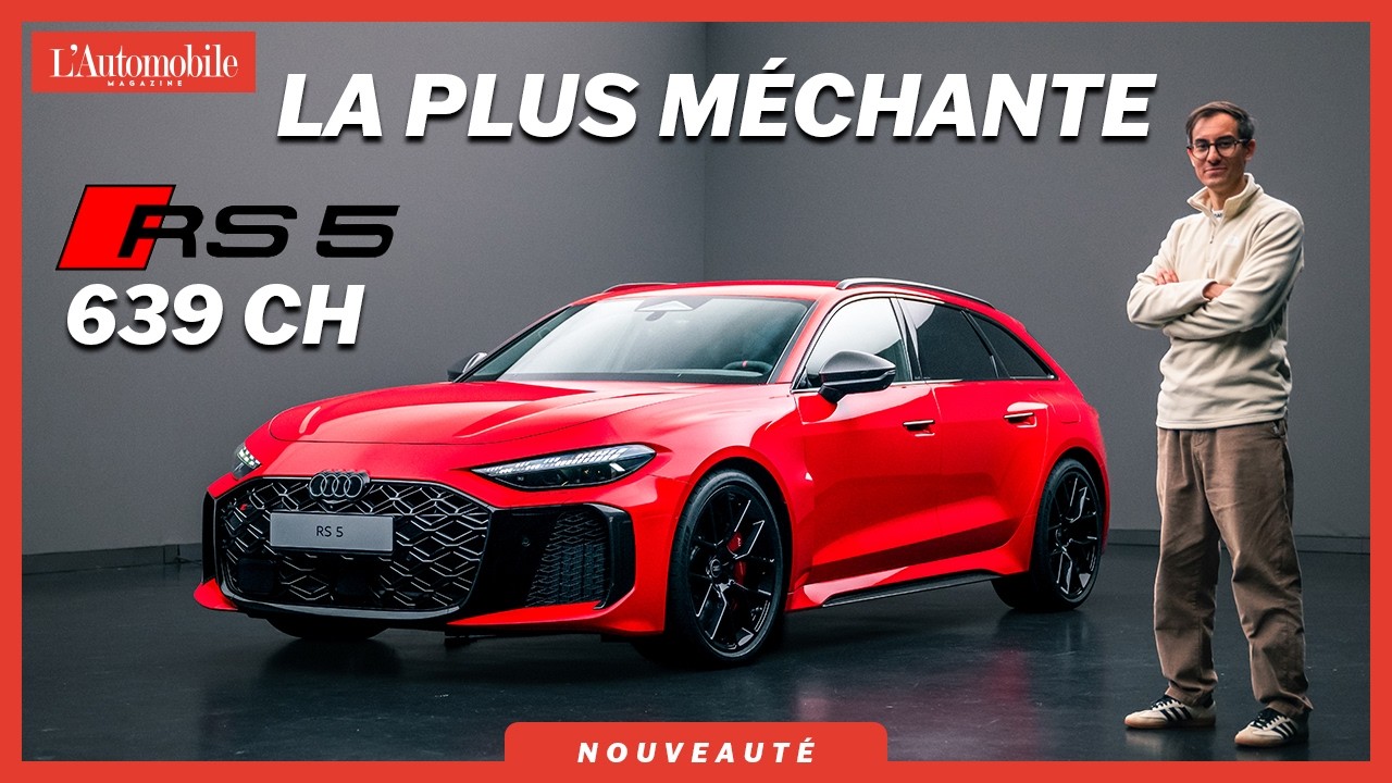 découvrez la nouvelle audi rs 5 : une puissance impressionnante de 639 ch combinée à une technologie hybride rechargeable pour des performances optimales et une conduite responsable.