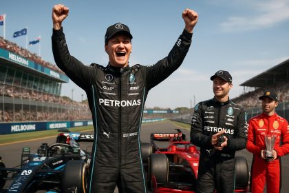revivez le grand prix d’australie 2026 avec george russell qui mène mercedes à un doublé éclatant, tandis que charles leclerc s’impose brillamment sur le podium. un événement incontournable du championnat de f1.