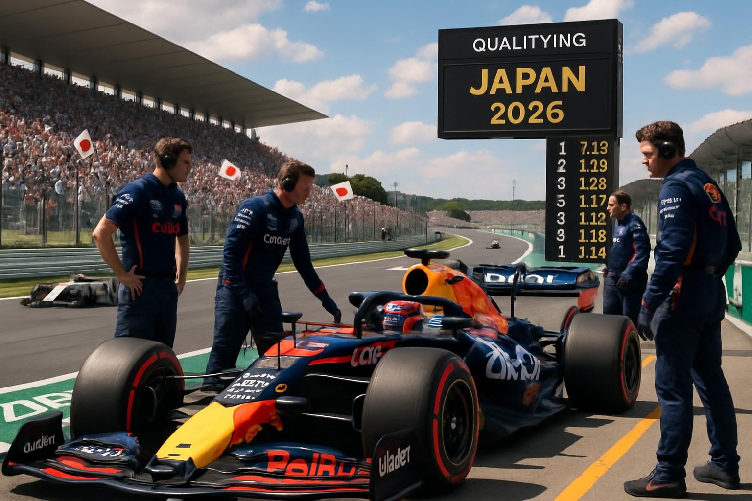 suivez en direct les qualifications du grand prix du japon 2026 et découvrez quel pilote décroche la pole position pour cette course spectaculaire.