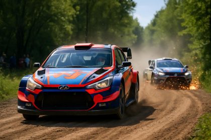 neuville impose son rythme en tête de la course tandis que solberg fait vibrer le rallye avec des performances spectaculaires et un pilotage intense.