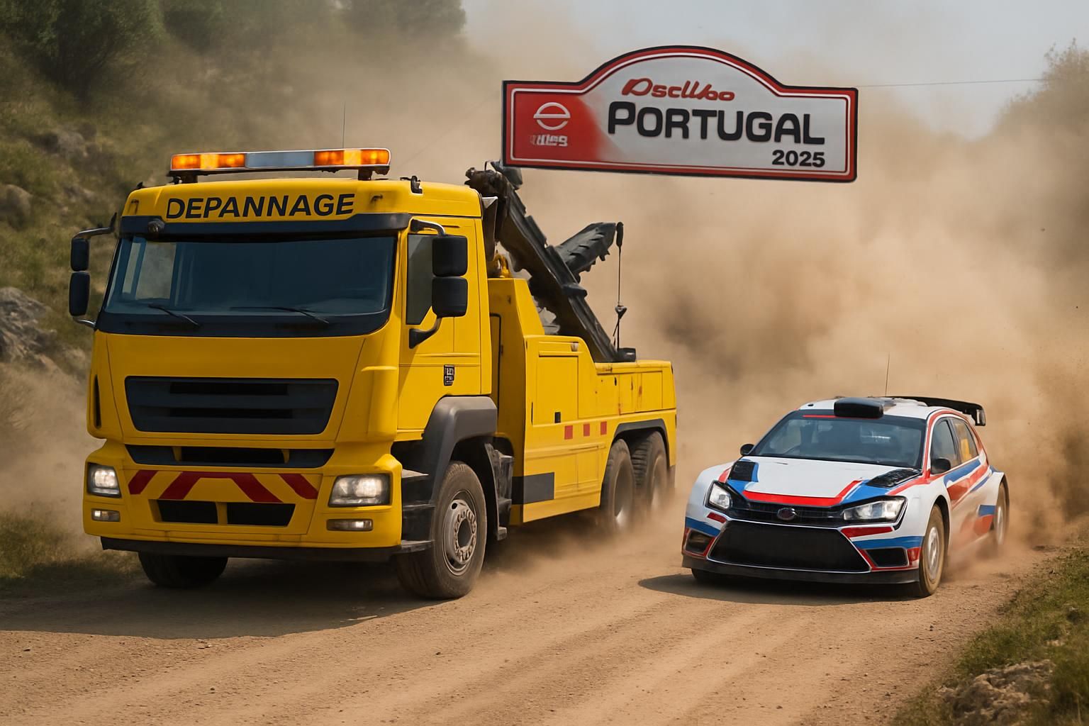 découvrez les événements inattendus du rallye du portugal, entre un camion de dépannage surprise et une polémique impliquant une policière, qui ont marqué un déploiement chaotique.