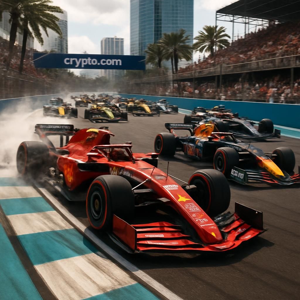 revivez le grand prix de miami 2026 avec un départ mémorable : leclerc en tête et verstappen protagoniste d'un tête-à-queue spectaculaire. une course pleine de suspense et d'émotions fortes.