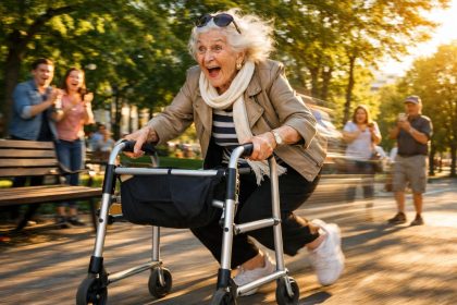 À 100 ans et à 42 km/h : une centenaire en déambulateur surprise au moment idéal découvrez l'histoire inspirante d'une centenaire qui, à 100 ans et à 42 km/h avec son déambulateur, surprend tout le monde au moment parfait.