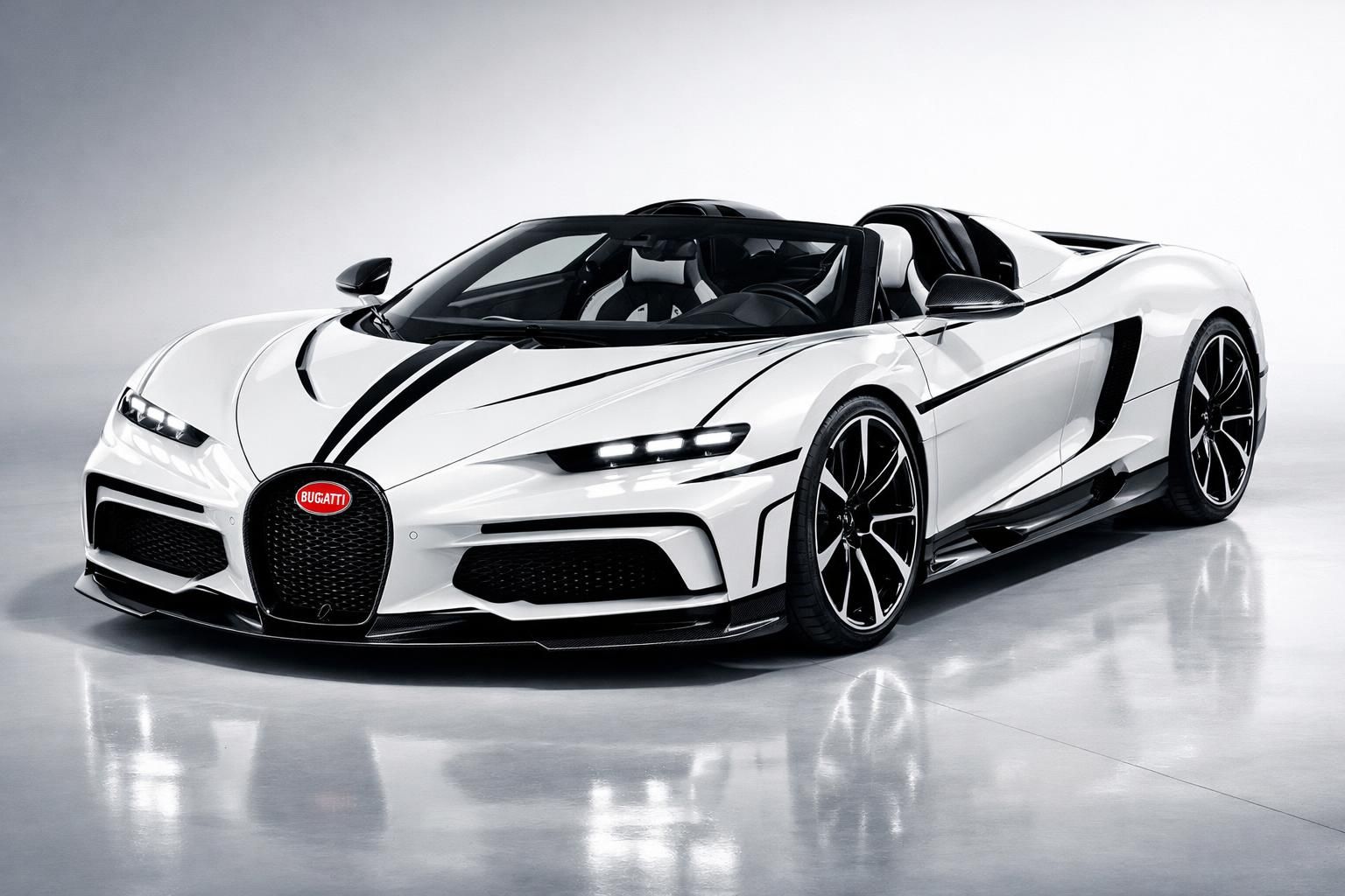découvrez l'élégance réinventée par bugatti avec l'édition spéciale 'or blanc' de la mistral, une célébration avant l'arrivée du nouveau v16.