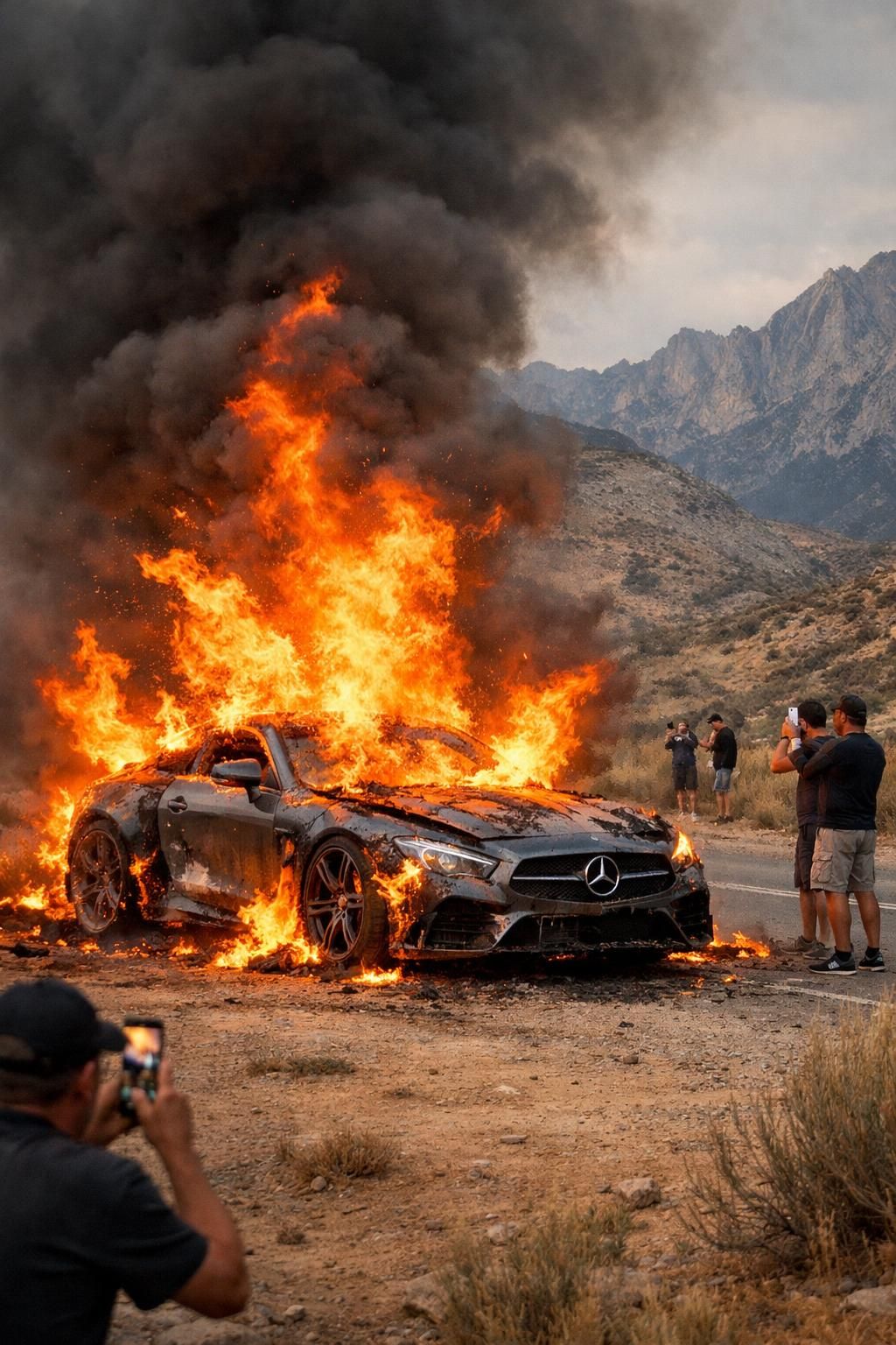 Incendie incontrôlable : un prototype de Mercedes SL consumé par les flammes, personne n’a pu l’éteindre découvrez les détails dramatiques de l'incendie incontrôlable qui a réduit en cendres un prototype de mercedes sl, un feu d'une intensité telle qu'aucune intervention n'a pu le maîtriser.