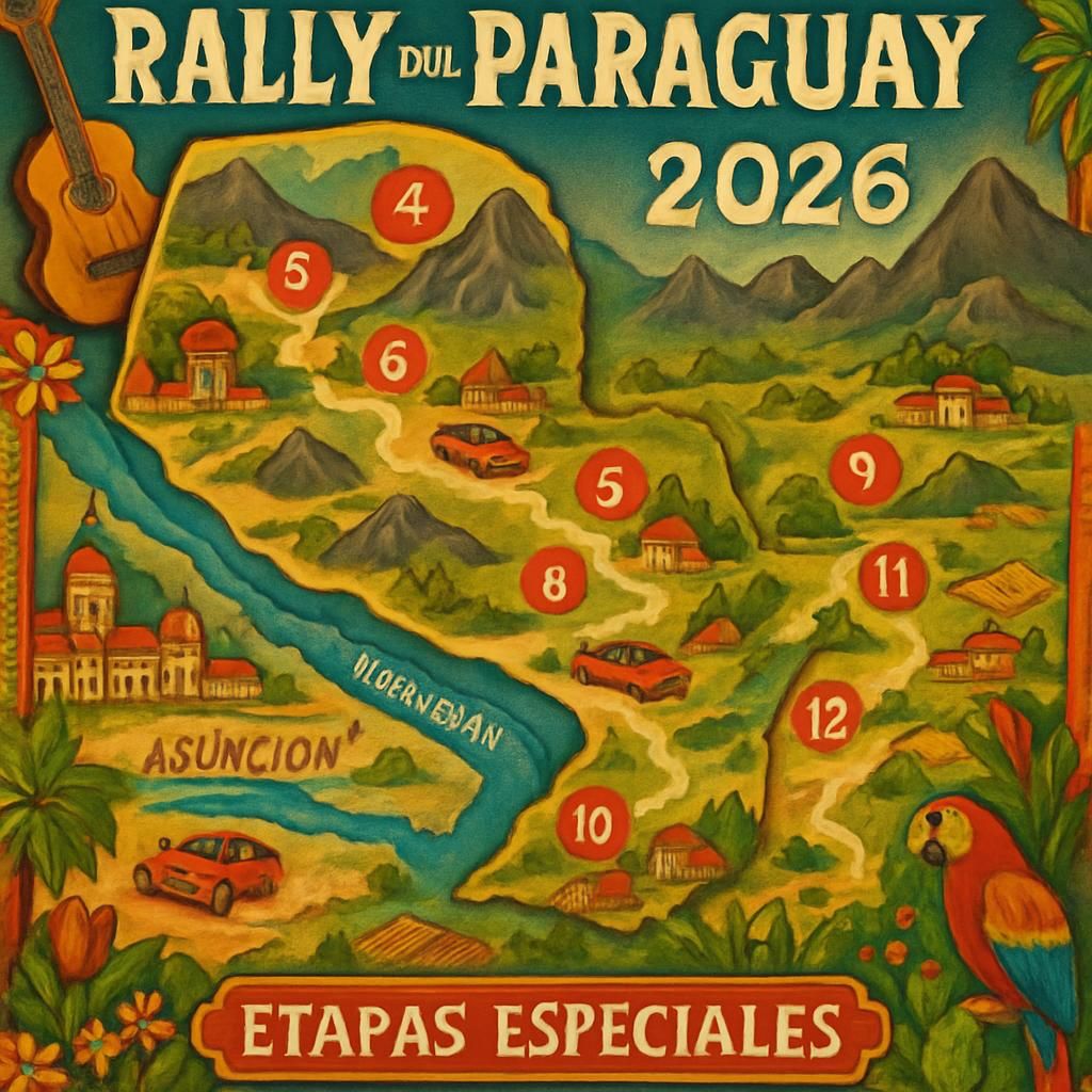 découvrez tout sur le rallye du paraguay 2026 : itinéraire complet, étapes spéciales passionnantes, horaires détaillés et liste officielle des participants. préparez-vous pour une compétition exceptionnelle!