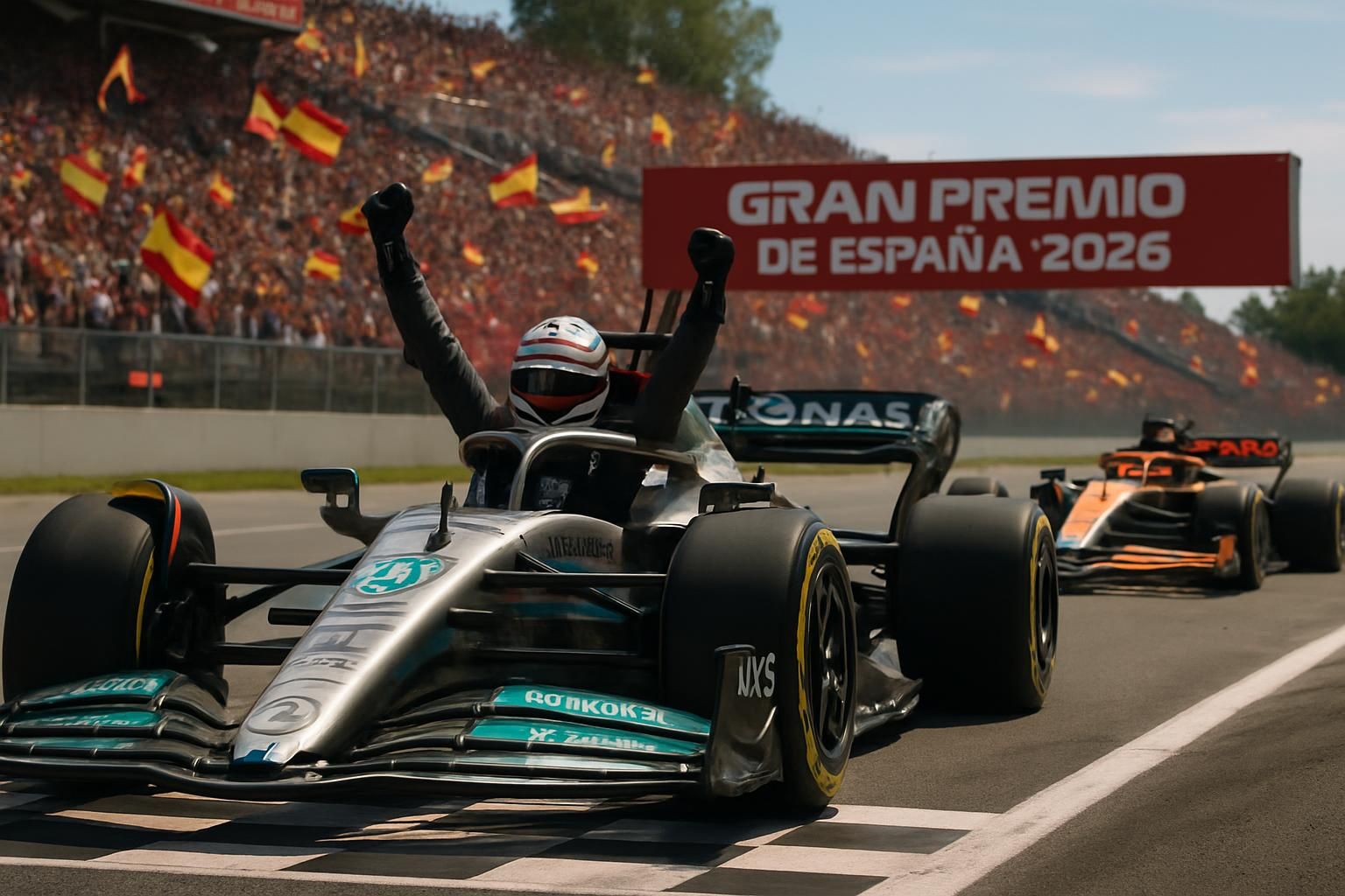 revivez le grand prix d’espagne 2026 avec la 8e victoire d’antonelli et le coup dur pour norris à cause de la vsc. découvrez le classement complet de la course.