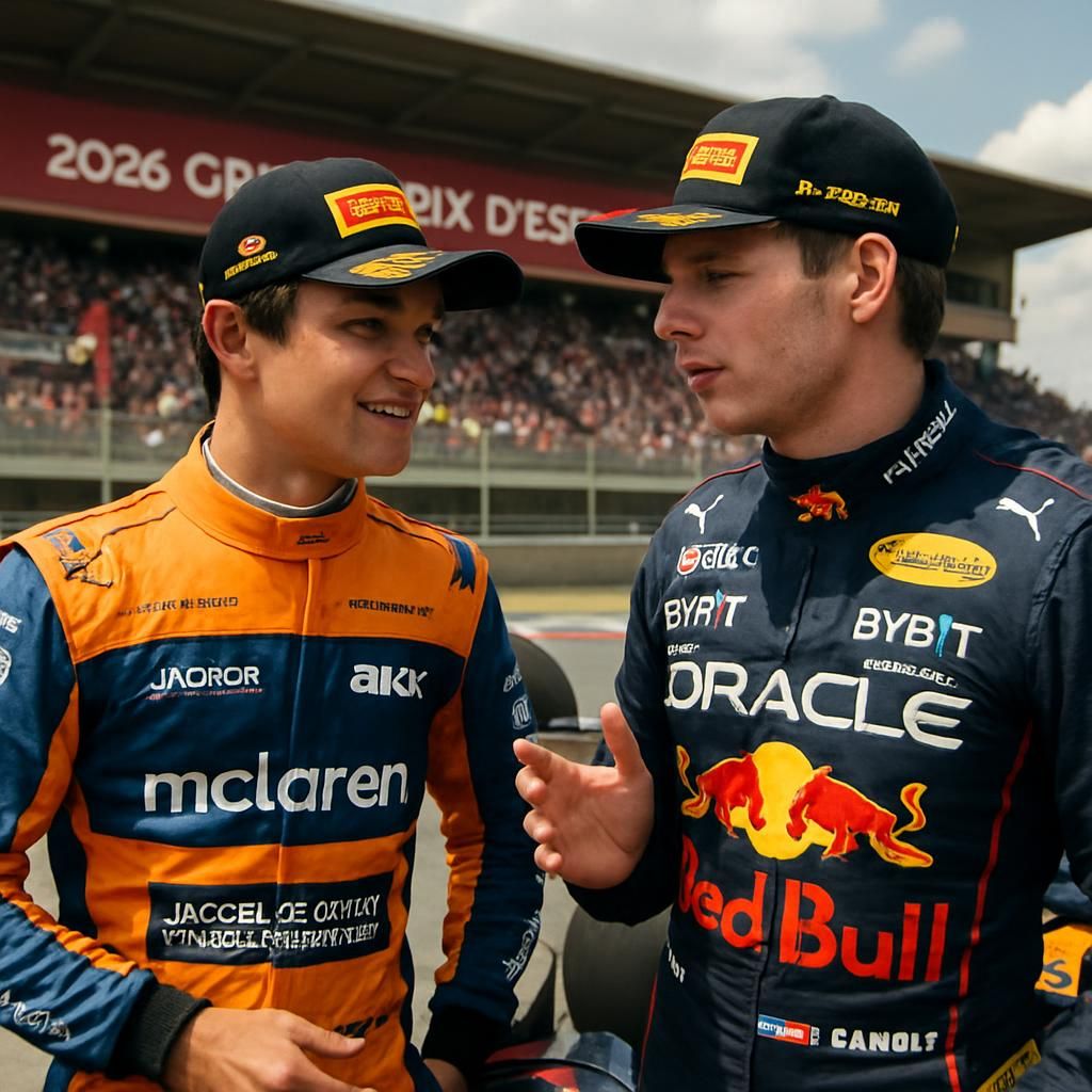 lando norris et max verstappen demandent des modifications importantes sur le circuit du madring suite au grand prix d’espagne 2026 pour améliorer la sécurité et la compétitivité.