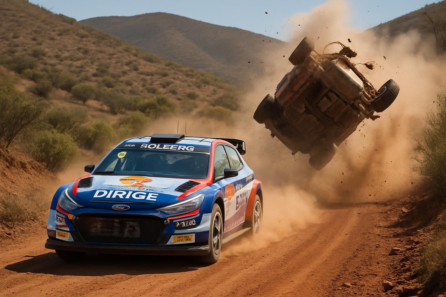 solberg maintient sa position en tête du rallye du chili tandis que neuville subit un spectaculaire tonneau, bouleversant le classement de la course.