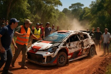 un spectaculaire accident impliquant katsuta entraîne l'annulation de l'avant-dernière spéciale au paraguay, bouleversant le déroulement de la compétition.